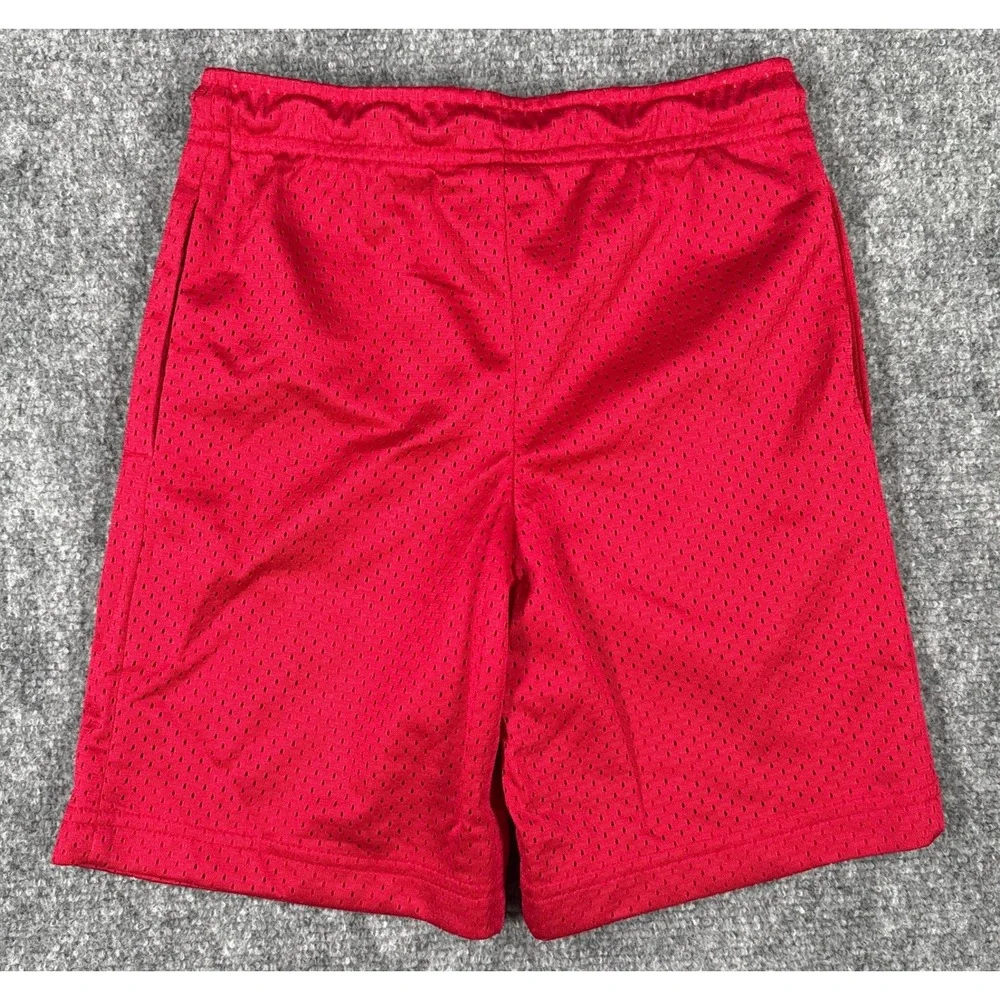 Jordan Boys Large 6-7 Yrs Red Mesh Gym Basketball Shorts NWT